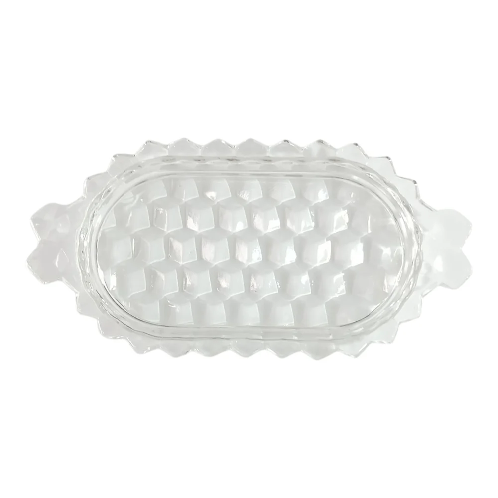 Clear Crystal-Style Oval Vanity Tray - Classic Glass Finish Fostoria American